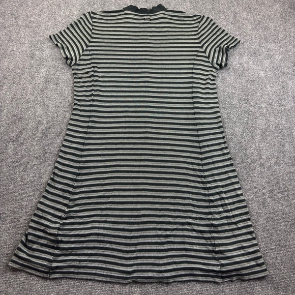 RVCA Women’s Shaw Striped Zip Up Mock Mini Dress Black/White size: XL - Picture 2 of 10